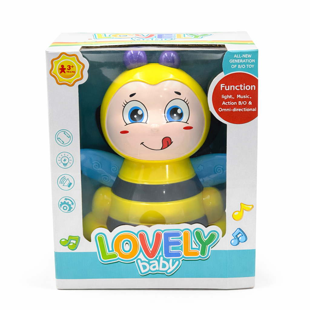 Lovely Baby Bee Musical Toy with Lights & 360° Movement | Dancing Bee Toy for Kids (3+ Years)
