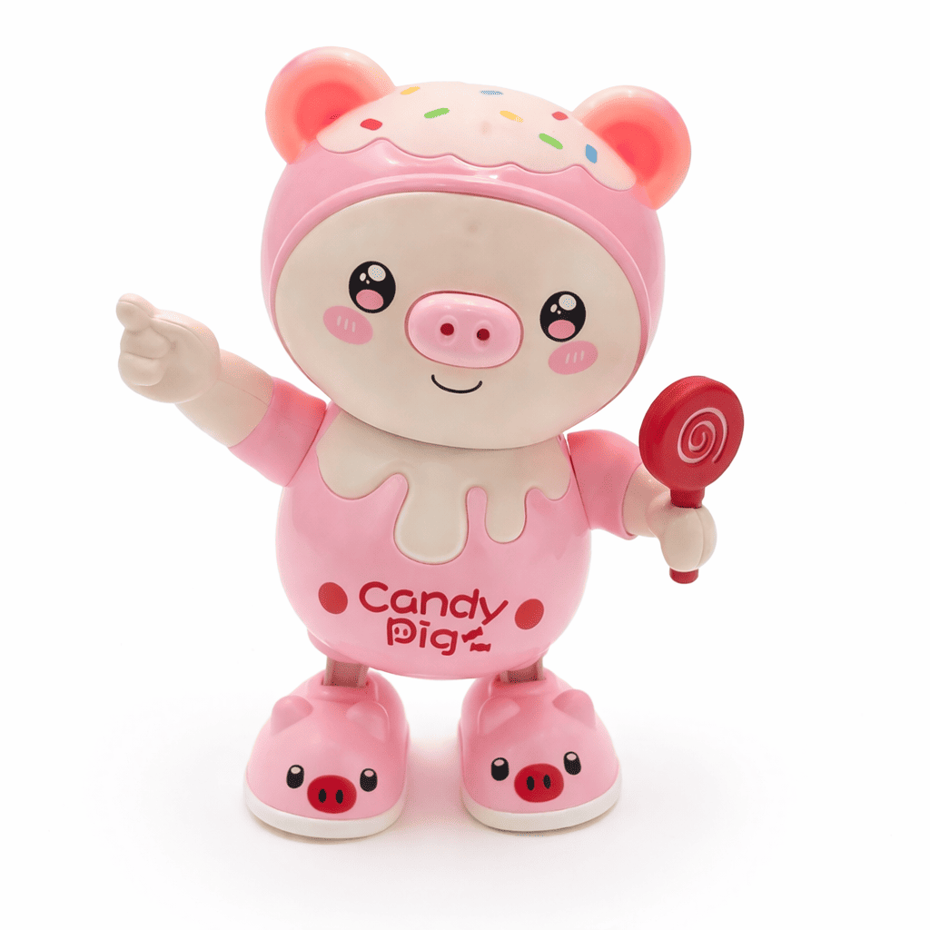 Cute Dancing Pig Toy with Music & Lights | Battery Operated Singing Pig Toy for Kids | Interactive Cartoon Toy
