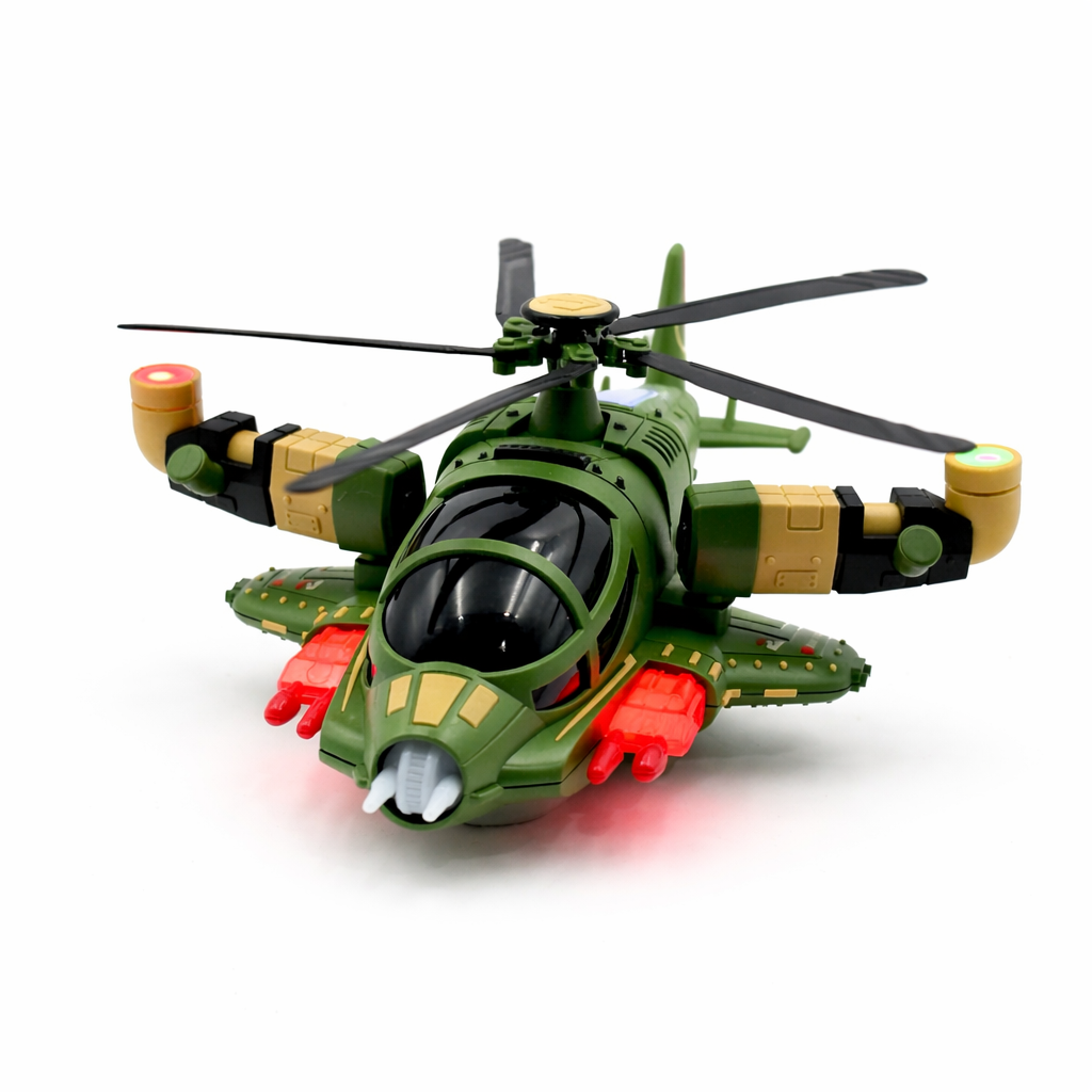 Figo Hiter 360° Rotating Helicopter Toy with Lights & Sound | Automatic Universal Movement Aircraft Toy for Kids