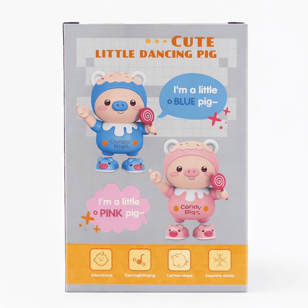 Cute Dancing Pig Toy with Music & Lights | Battery Operated Singing Pig Toy for Kids | Interactive Cartoon Toy