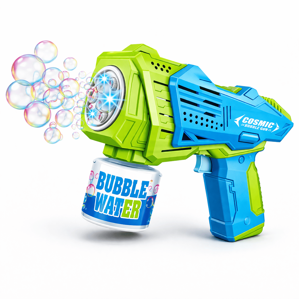 Rechargeable Electric Bubble Gun for Kids with LED Light – Automatic Bubble Spray Toy (3+ Years)