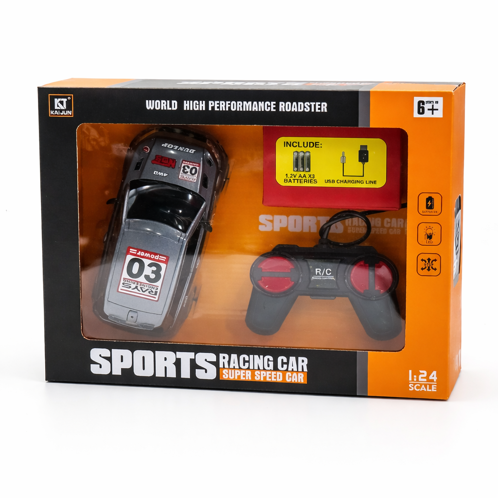 Premium 1:24 RC Sports Racing Car | High Performance Remote Control Car Toy for Kids