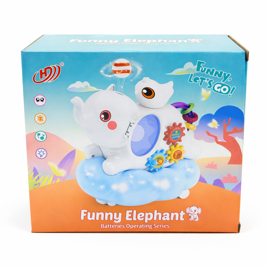 Funny Elephant Musical Toy with Ball, Lights & Moving Action | Interactive Baby Toy (3+ Years)