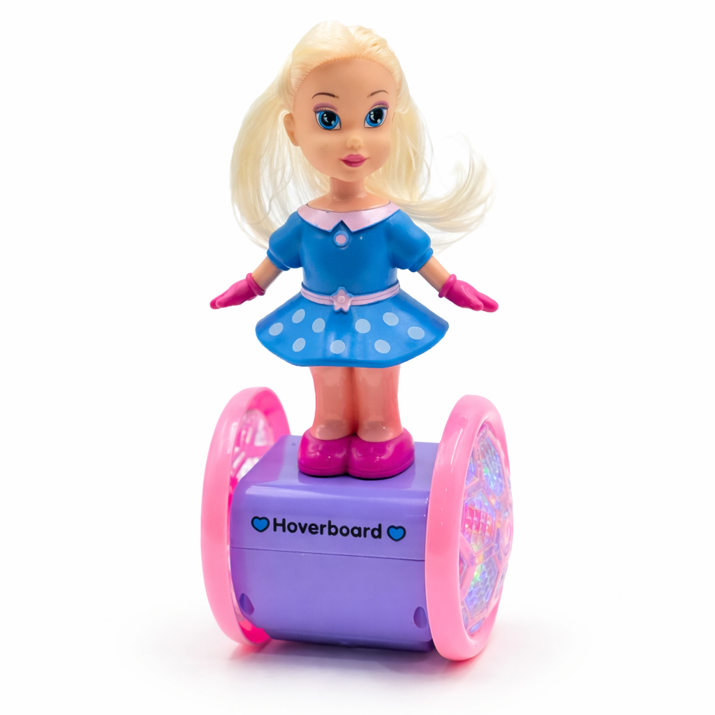 Little Princess Balance Car Toy with 3D Lights & Music | Tumbler Dancing Doll Hoverboard Toy for Kids (3+ Years)