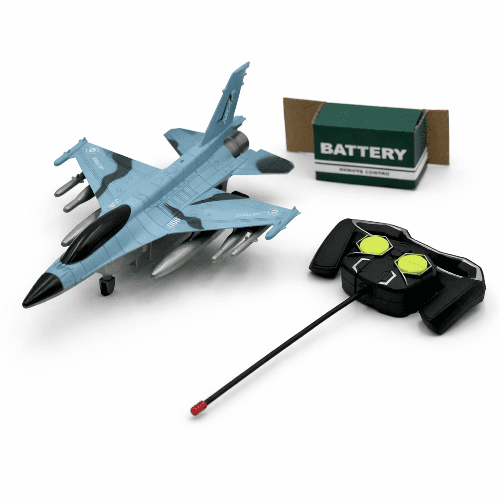 Remote Control Fighter Jet Toy for Kids | Storm Warplane R/C Airplane Toy with Controller | Military Aircraft Toy