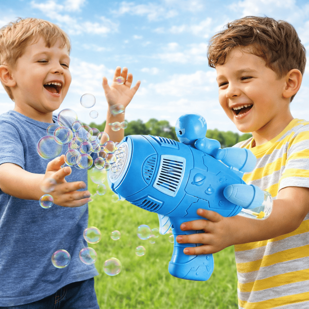 Electric Bubble Gun Toy for Kids with Sound – Automatic Bubble Blower Machine (Battery Operated, Ages 3+)