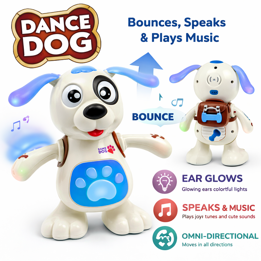 Dancing Dog Toy with Lights & Music | Interactive Walking & Dancing Puppy Toy for Kids (3+ Years)