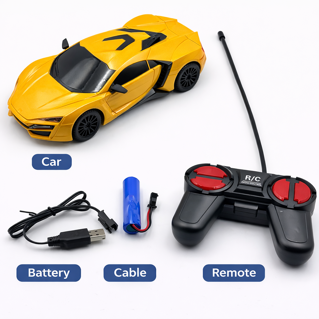 1:24 Scale Remote Control Racing Car | Battery Operated RC Drift Car for Kids (3+ Years)