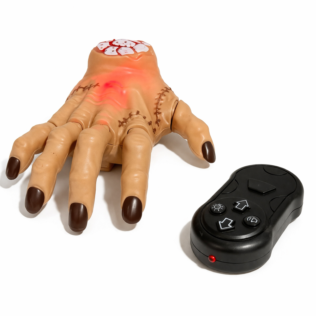 RC Scary Hand Toy with Lights & Sound | Remote Control Creepy Walking Hand Prank Toy for Kids & Parties (3+)