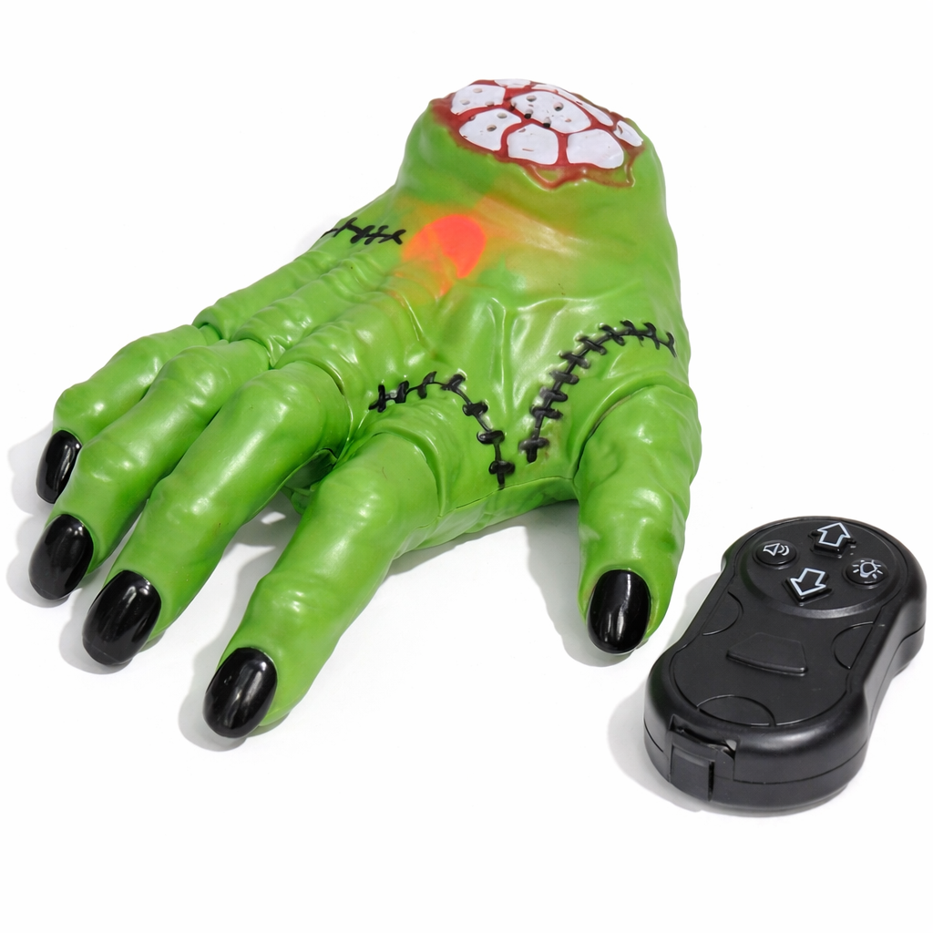 RC Scary Hand Toy with Lights & Sound | Remote Control Creepy Walking Hand Prank Toy for Kids & Parties (3+)