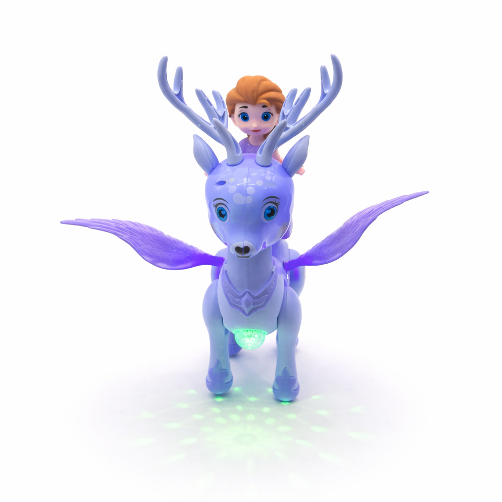 Lovely Deer Princess Toy with Lights, Music & Walking Action | Battery Operated Fantasy Toy for Kids (3+ Years)