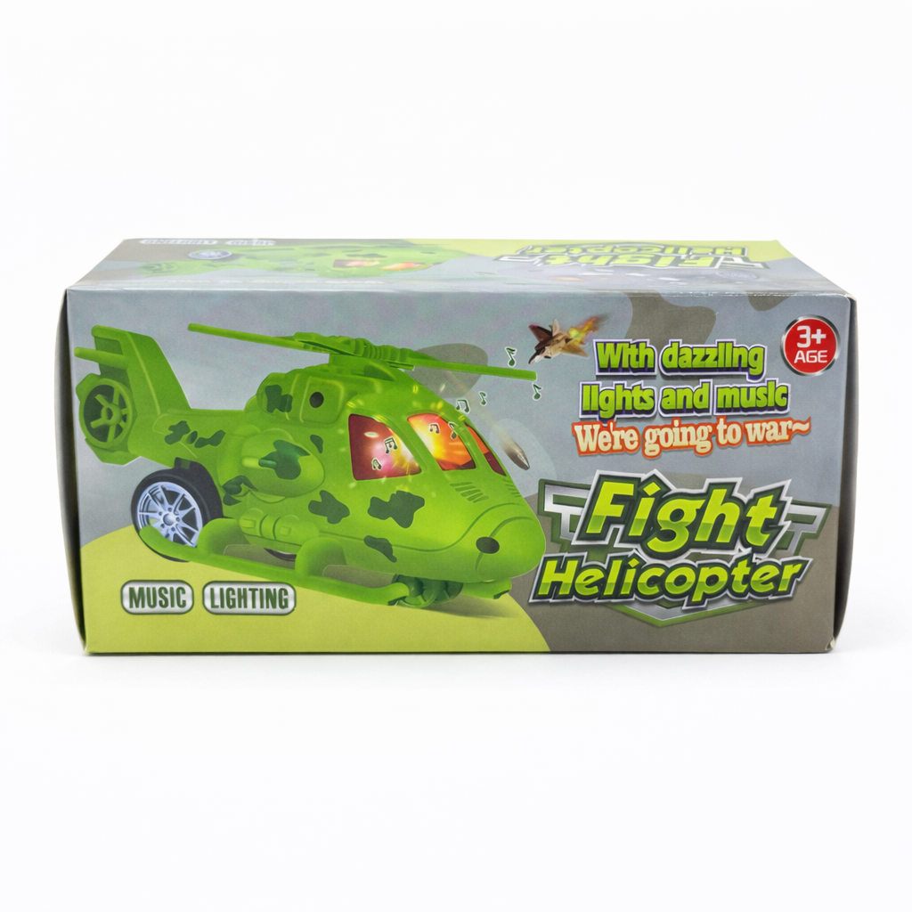 Fight Helicopter Toy with Lights & Sound | Battery Operated Army Helicopter for Kids