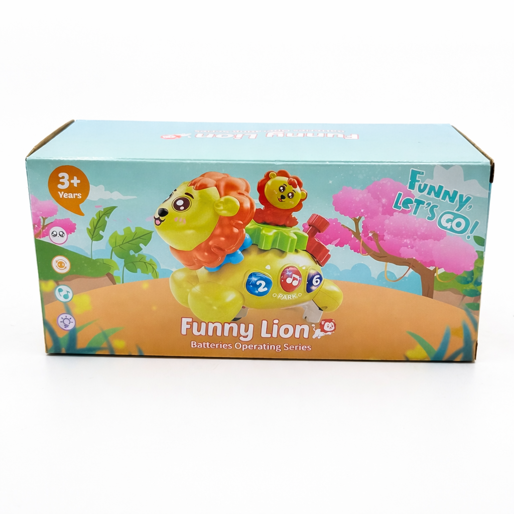 Funny Lion Musical Toy with Lights & Moving Action | Battery Operated Baby Toy (3+ Years)