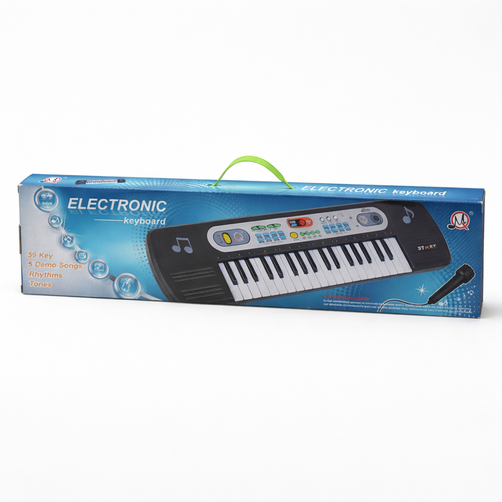 37 Keys Electronic Keyboard Piano for Kids with Microphone | Musical Learning Toy with Demo Songs & Rhythms (3+)