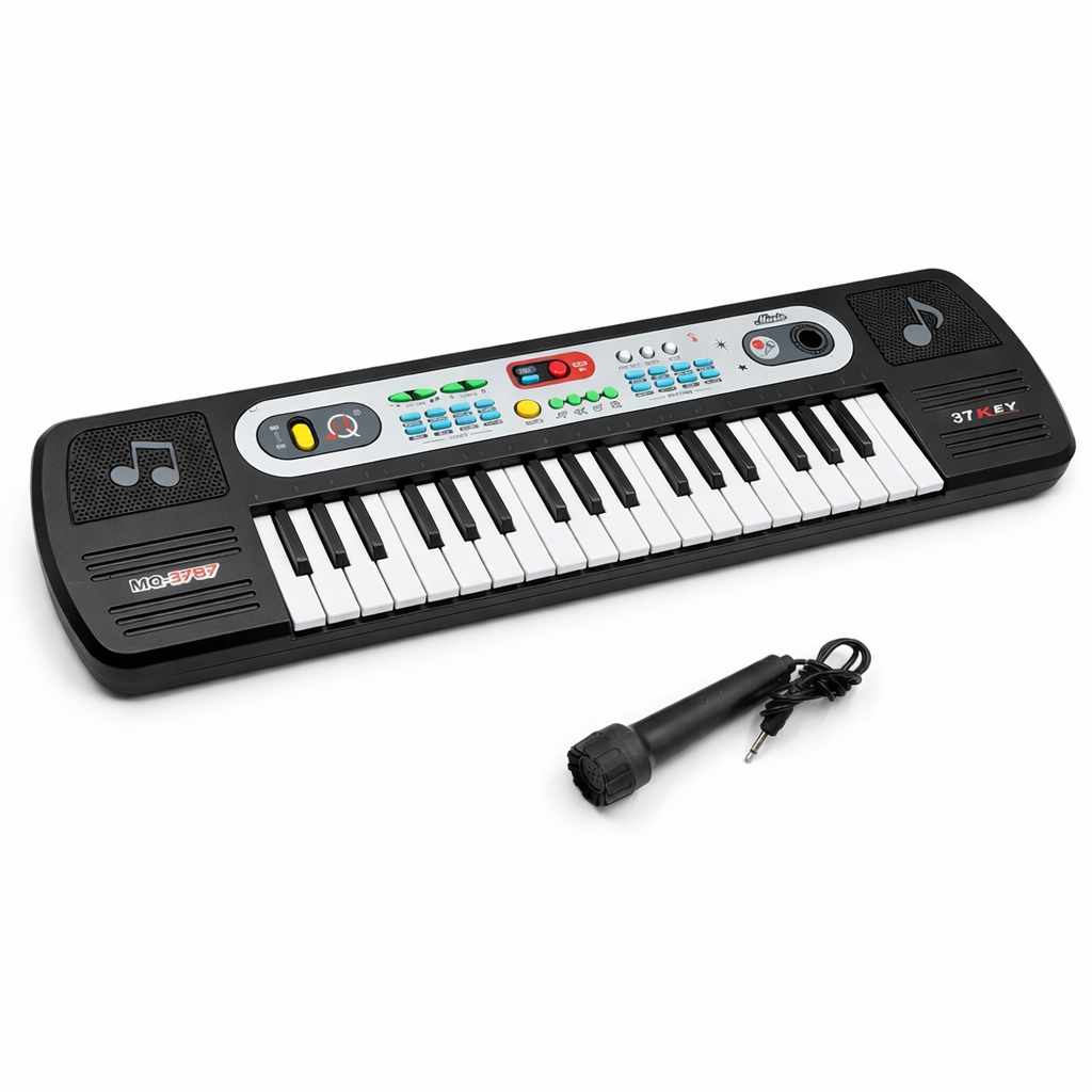 37 Keys Electronic Keyboard Piano for Kids with Microphone | Musical Learning Toy with Demo Songs & Rhythms (3+)