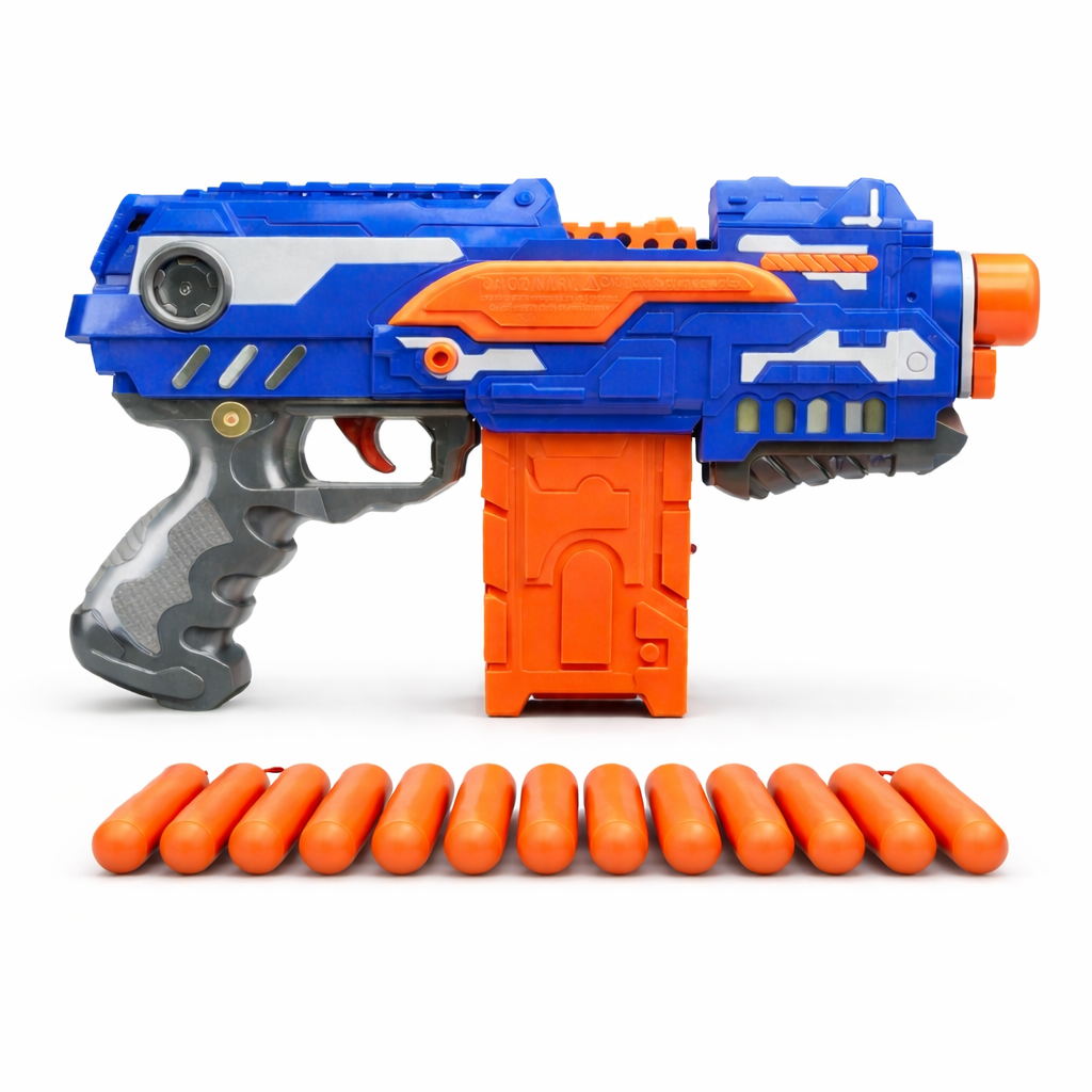 Fire Storm Soft Bullet Toy Gun with Foam Darts | Pump Action Dart Blaster for Kids | Safe Shooting Game Toy (6+)