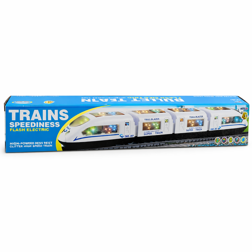 Super Speed Electric Train Toy with Flash Lights & Sound | High-Speed Bullet Train for Kids (3+ Years)