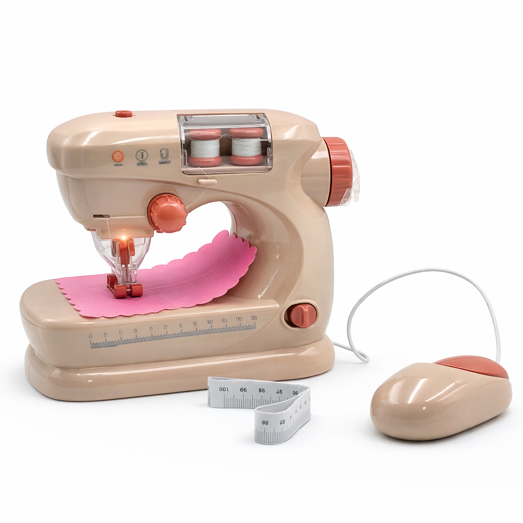 Kids Sewing Machine Toy with Light & Sound | DIY Pretend Play Stitching Machine | Educational Toy for Girls & Boys (3+ Years)